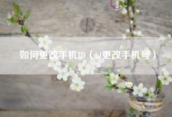 如何更改手机ID（id更改手机号）